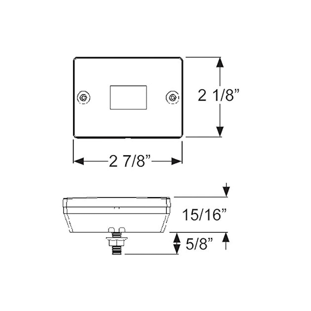 Amber Reflex Side Marker Light, 12V Stud Mount Clearance Light for Vehicles