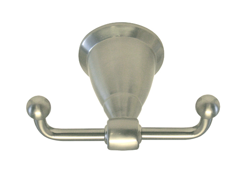 Brushed Nickel Bathroom Accessories Double Robe Hook Bath Accessory Hardware