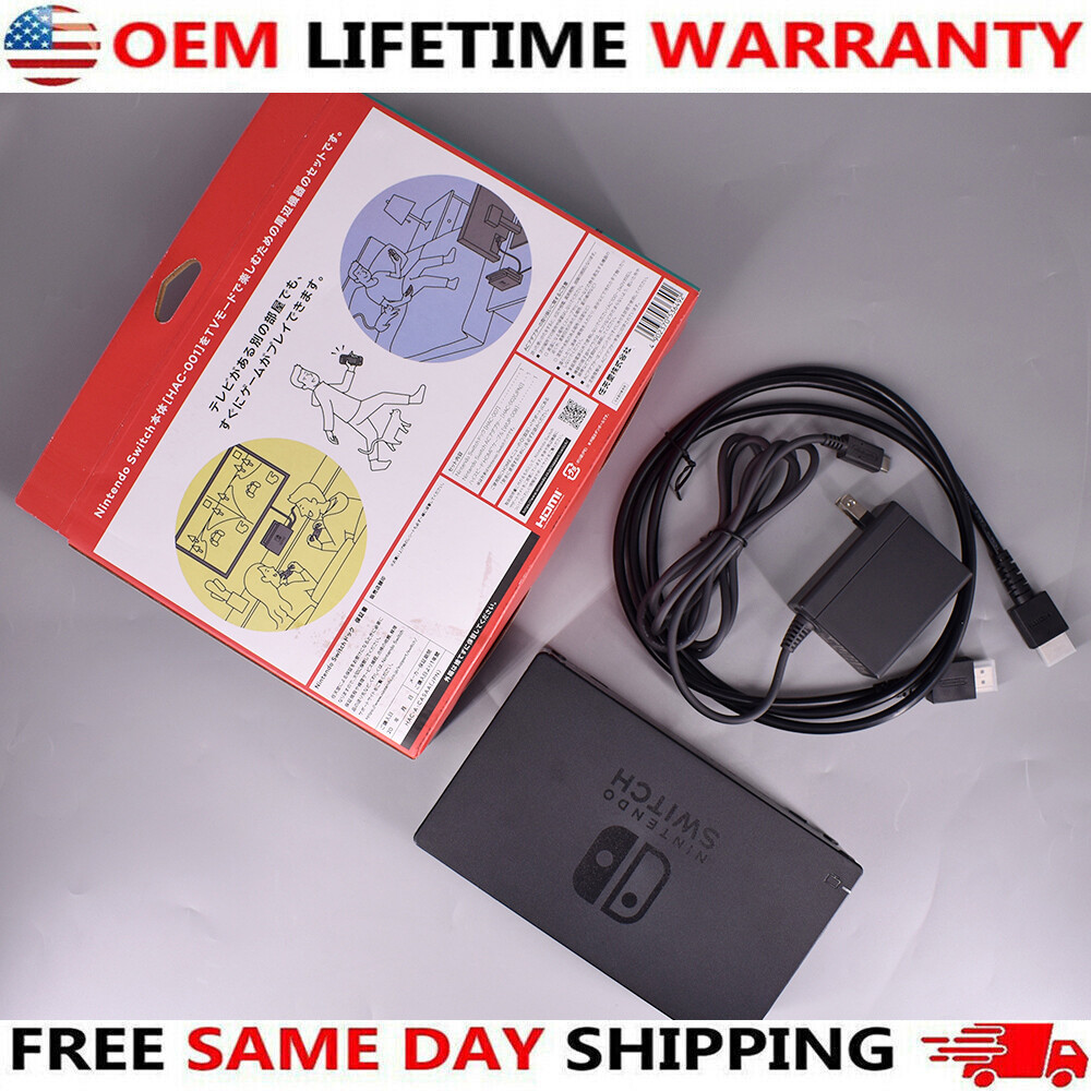 Original Nintendo Switch Charging Dock + AC Adapter Power Cable + HDMI CABLE Set