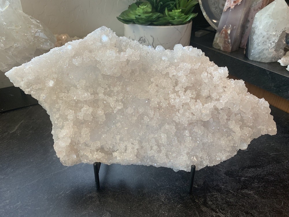 Gorgeous Rare & Large Double Sided Pink Apophyllite Zeolite Crust Statement Piec