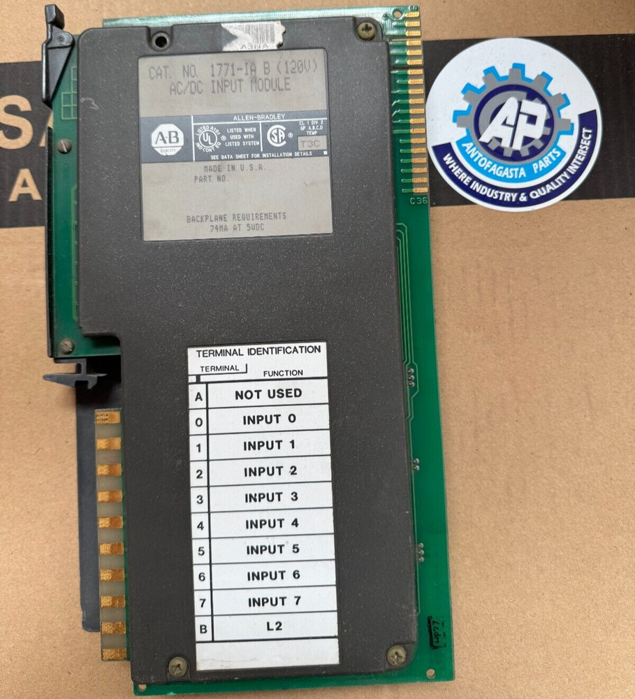 ALLEN BRADLEY  1771-IA B 120V AC/DC INPUT MODULE