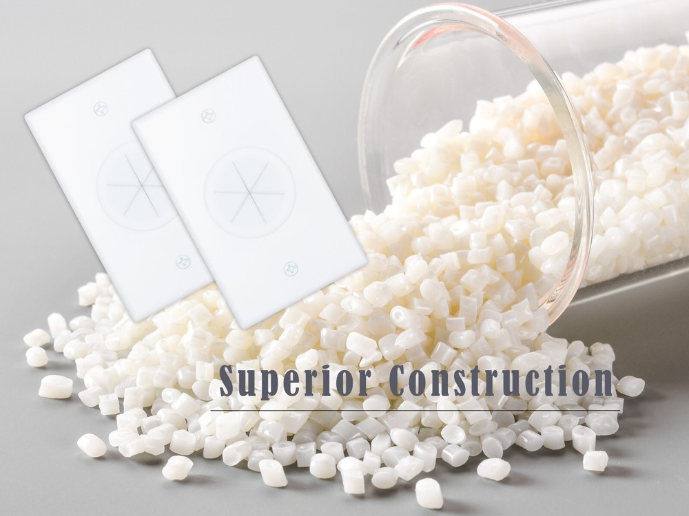 Cable Wall Plate + Mounting Bracket Round Silicone Passthrough for Cables 5-Pack