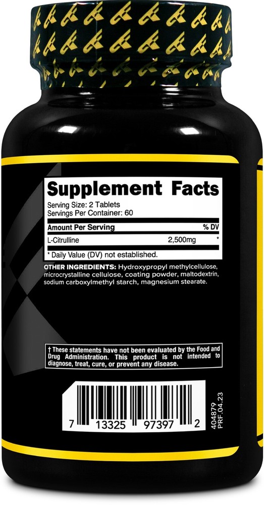 PrimaForce L-Citrulline 2500mg, 120 Tablets, 60 Servings