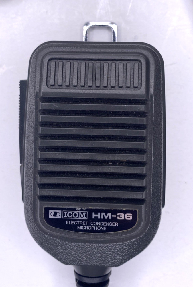 ICOM HM-36 Original Electret Condenser Mic 8 Pin Plug Up/Down Controls Untested