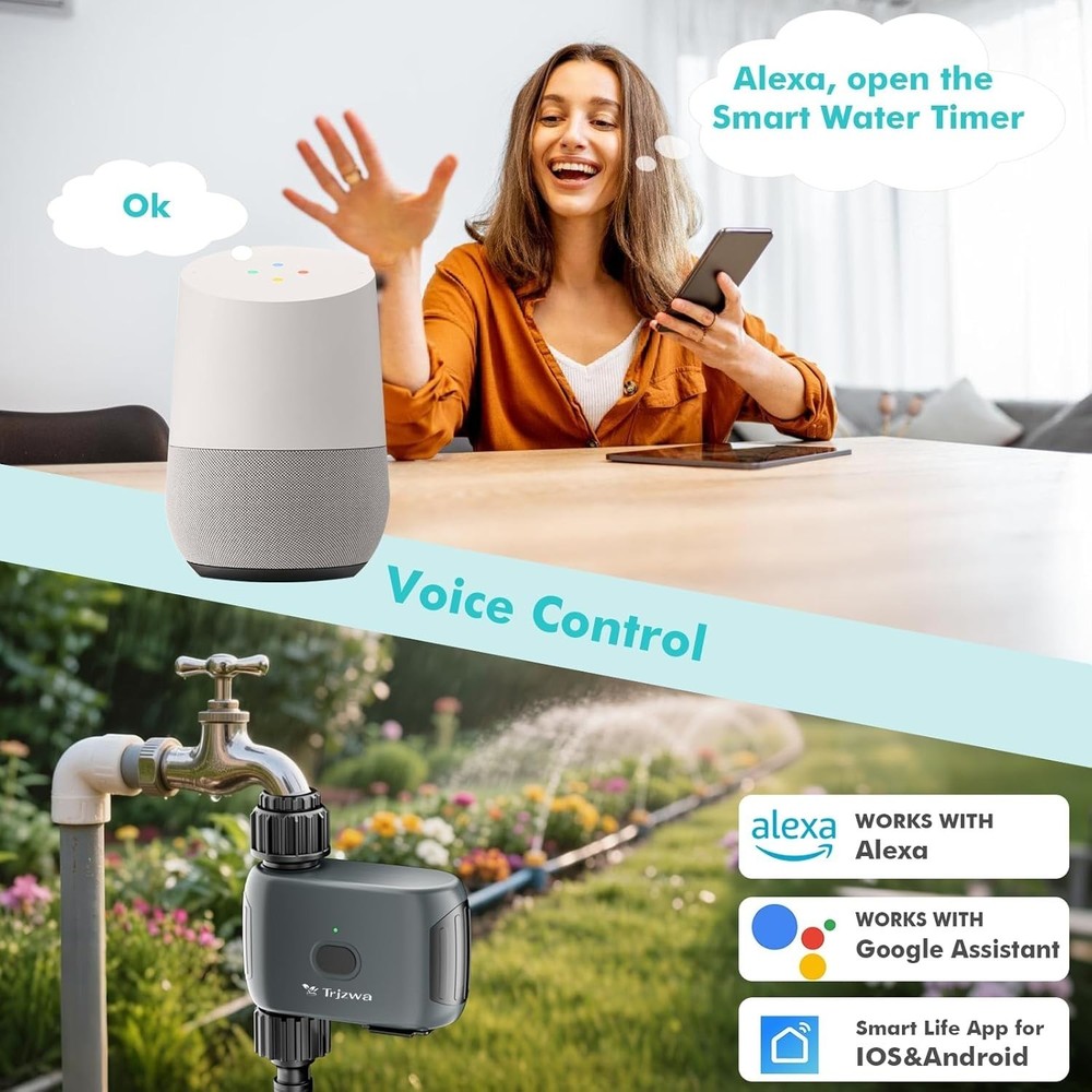 WiFi Sprinkler Controller, Smart Water Timer for Garden/Lawn - APP Control,New,a
