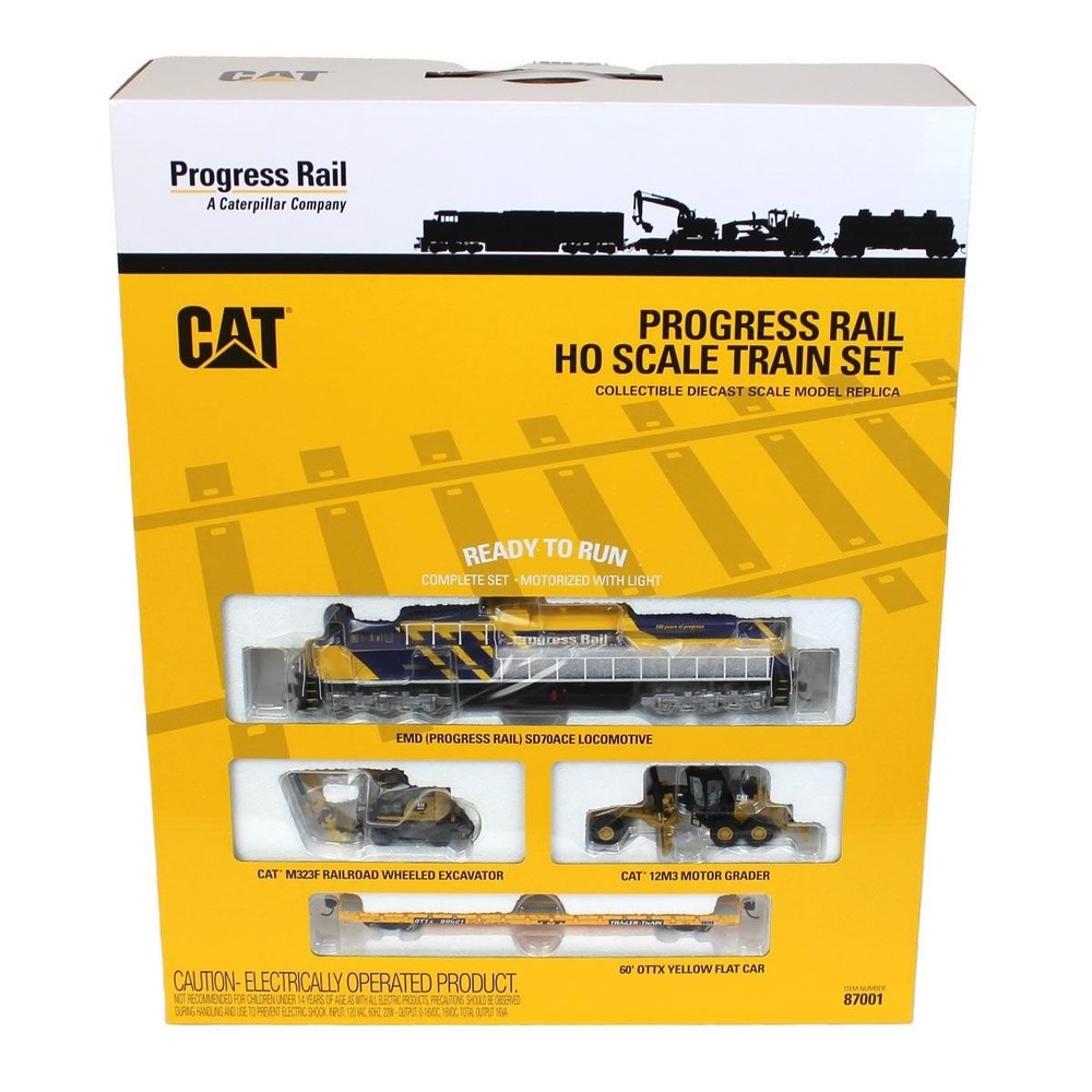 Diecast Masters CAT HO Scale Progress Rail 100th Anniversary Train Set 87001