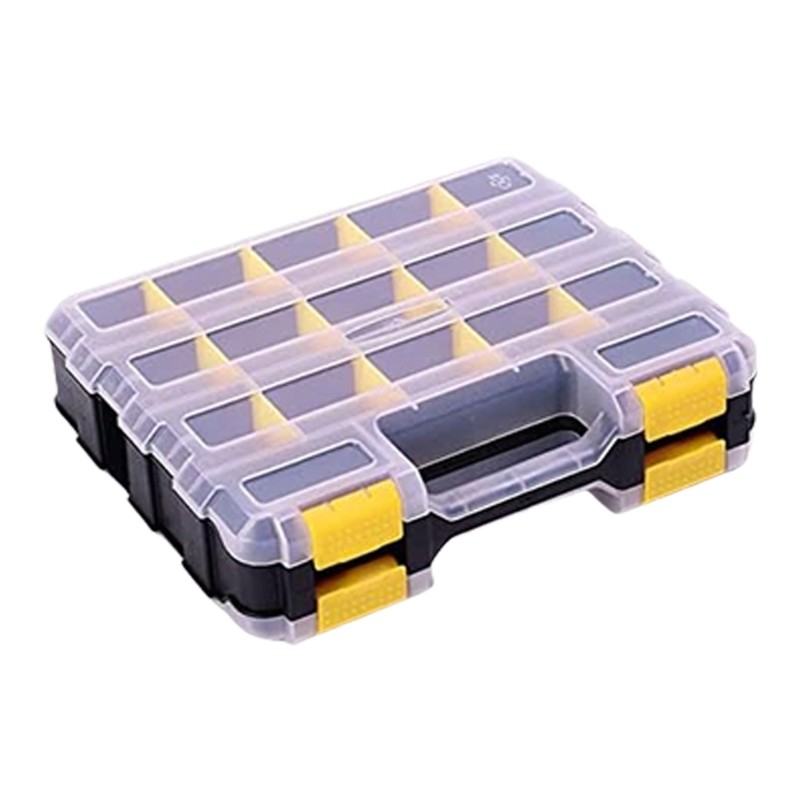 Double Side Hardware Organizer Box Plastic Tool Organizer for Nuts Bolts Screws