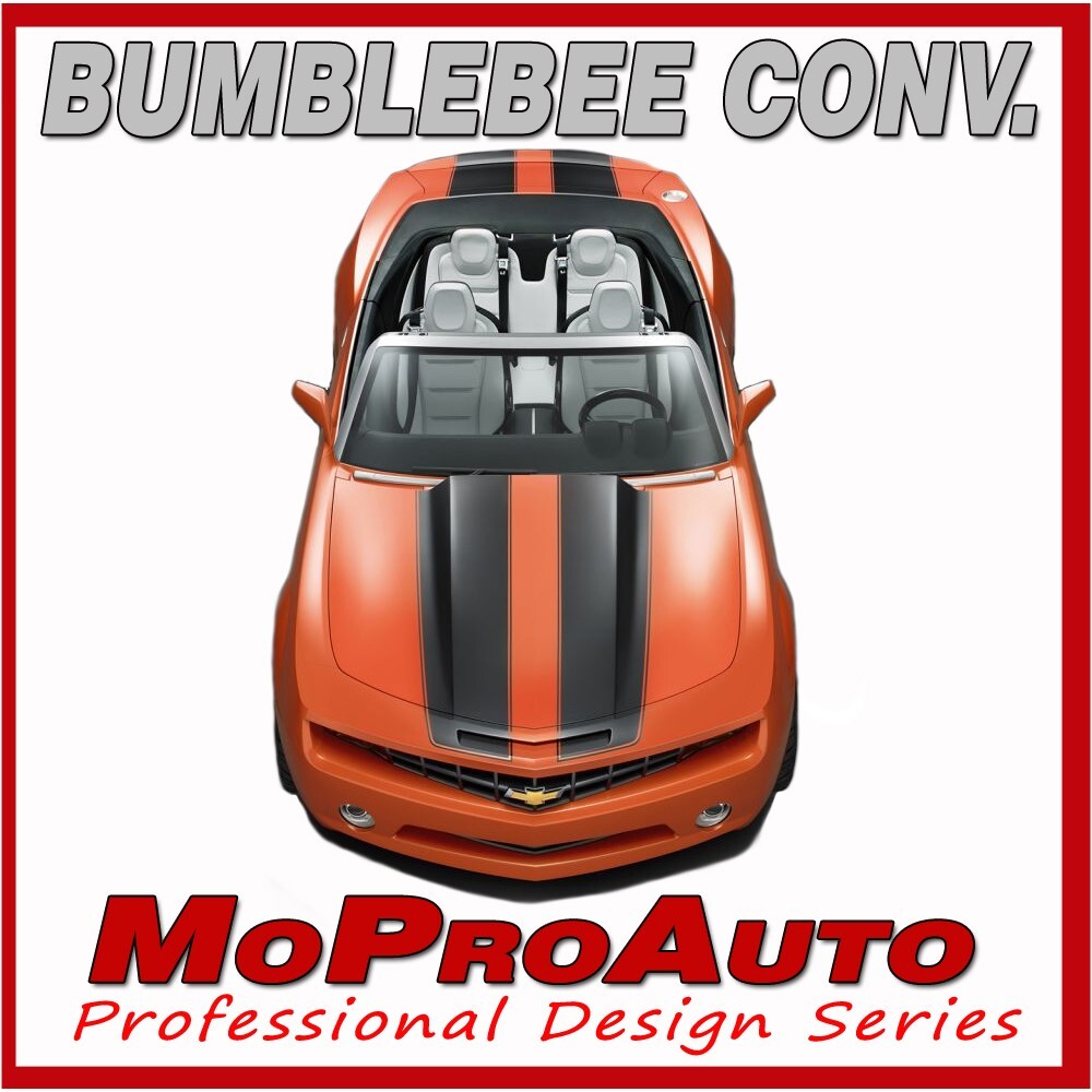 2011 2012 2013 Chevy Camaro BUMBLE BEE CONVERTIBLE Hood Racing Stripes Decals 3M