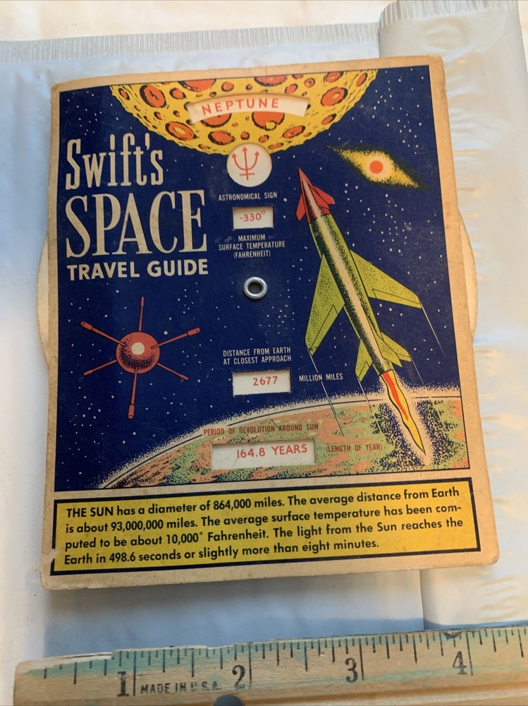 Vintage Sliding Fact Chart – Moveable Panel – 3‑Fact Rotating Graph (1958)