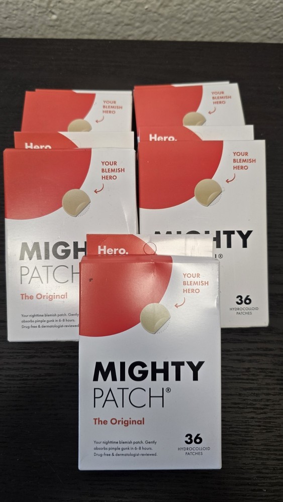 Hero Cosmetics Mighty Patch Original Hydrocolloid Acne Pimple 36 (5 Pack)