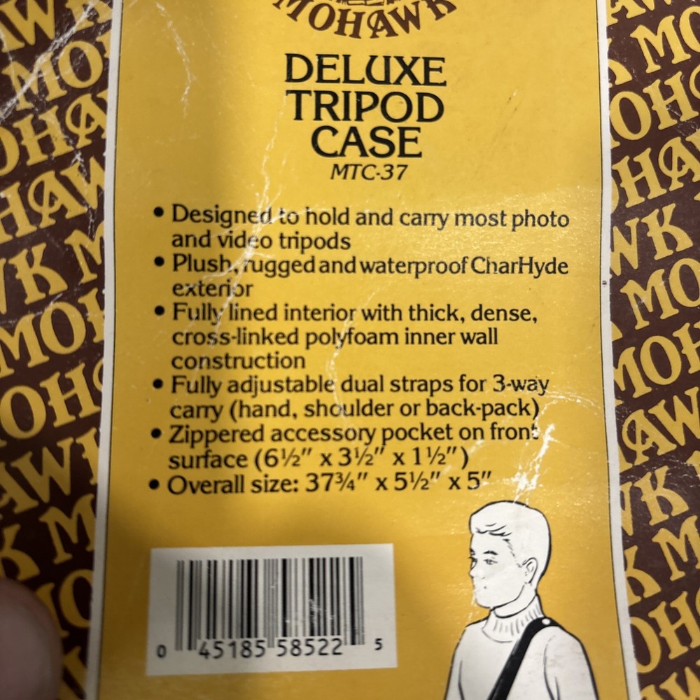 Mohawk Deluxe Tripod Case MTC-37 with Tags Excellent Condition