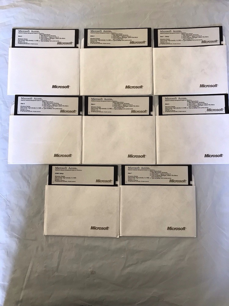 Microsoft Access Floppy Diskettes Vintage And Rare