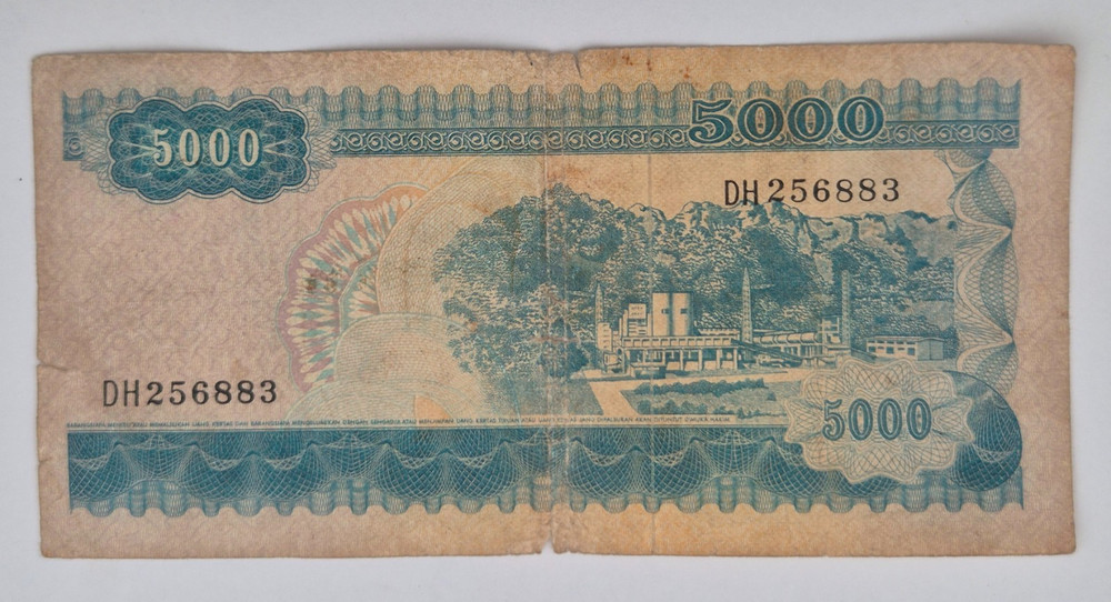 INDONESIA 5000 RUPIAH 1968 BANKNOTE