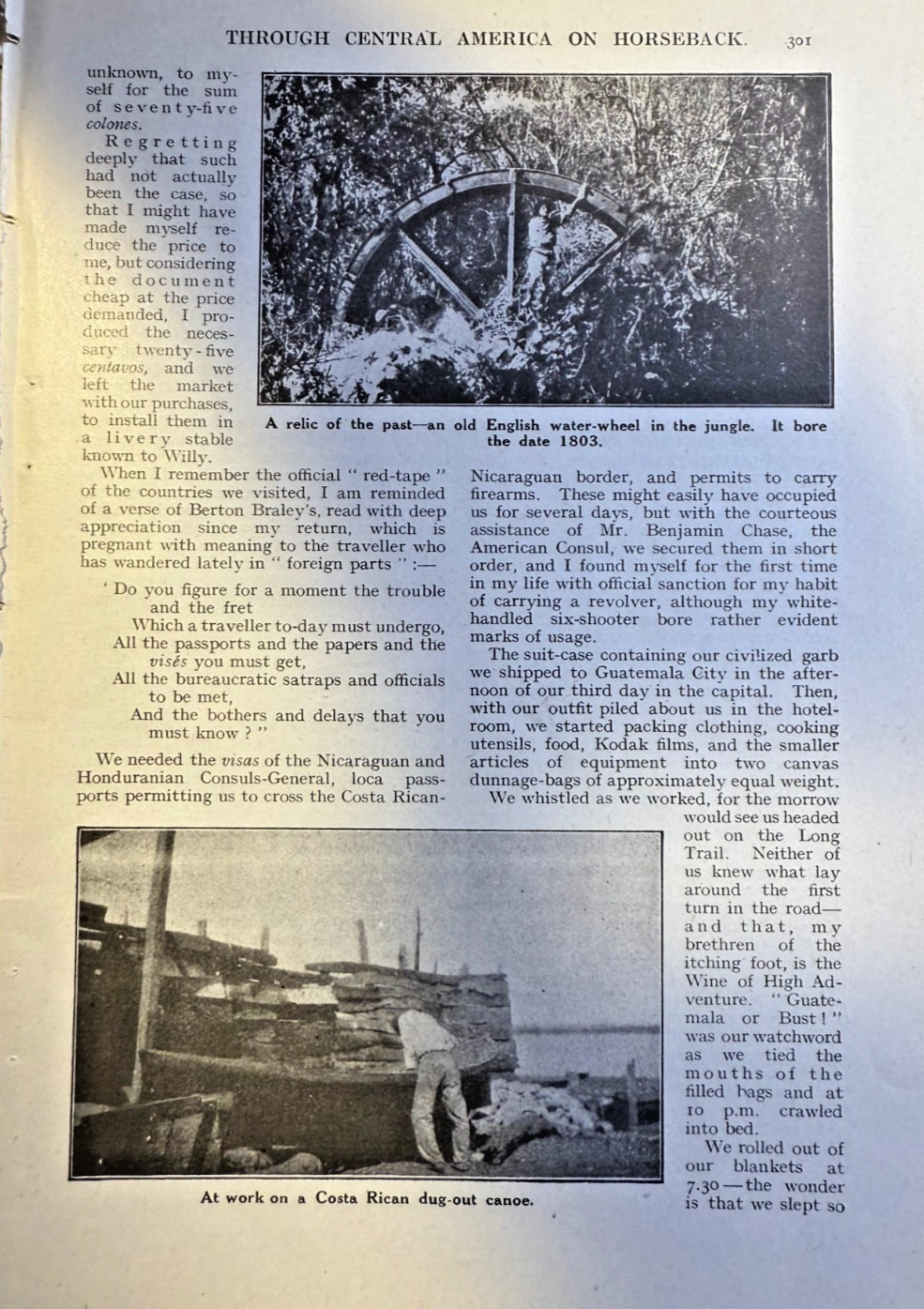 1921 Through Costa Rica Nicaragua Salvador & Guatemala on Horseback