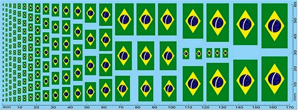 Flags Brazil 1:32 Decal Decals
