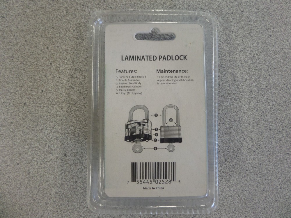 HUDSON 1 3/4"W LAMINATED STEEL PADLOCK