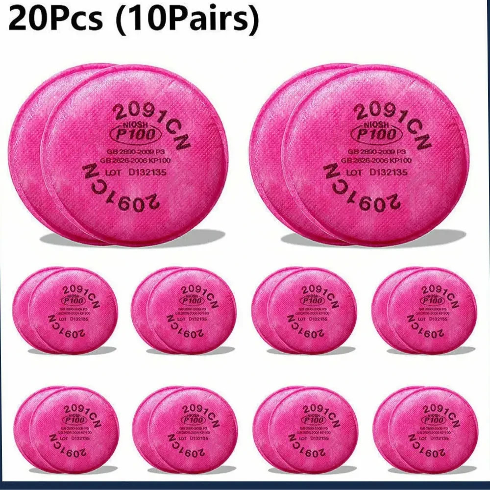 20PCS 2091 P100 Replacement Particulate Filter Respirator for6000 6200 6800 7000