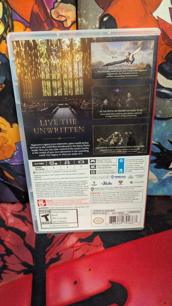 Hogwarts Legacy Nintendo Switch Case & Code Only NO GAME Unused Hippogriff Code