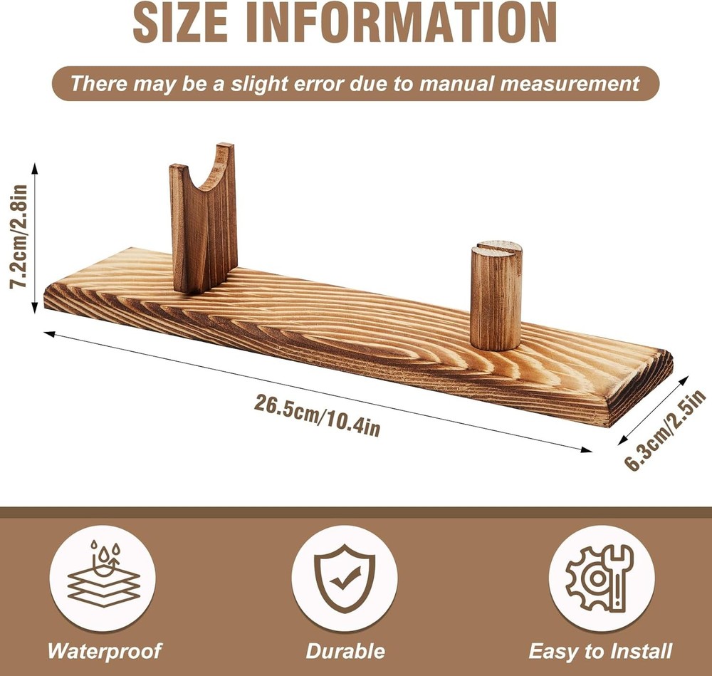 2-piece Knife Display Stand - Fixed Blade Knife Holder for Collection Finished D