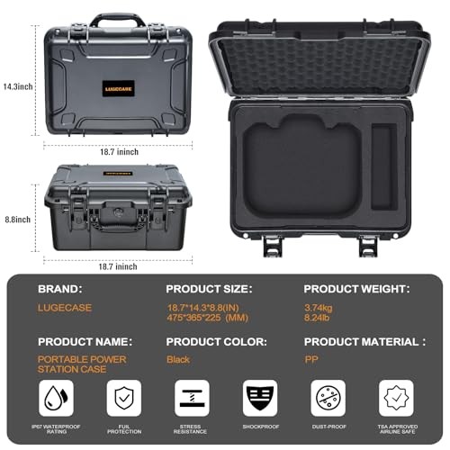 Hard Case for Jackery Explorer 500 - Portable Solar Explorer 500 (E500)