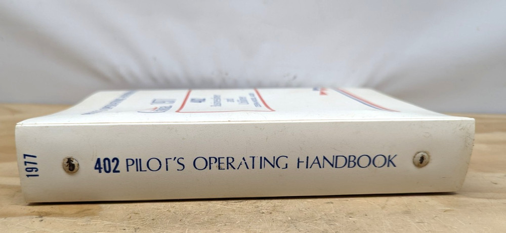 1977 Cessna 402B Pilot's Operating Handbook (binder)