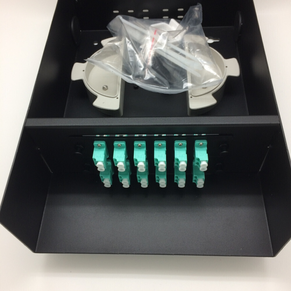 24 LC OM4 Fiber Wall Enclosure 10 Gig Multimode