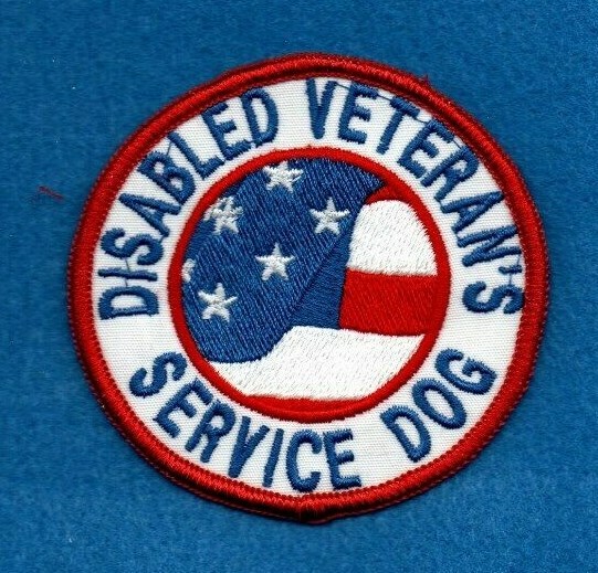DISABLED VETERAN'S SERVICE DOG   - service dog vest patch
