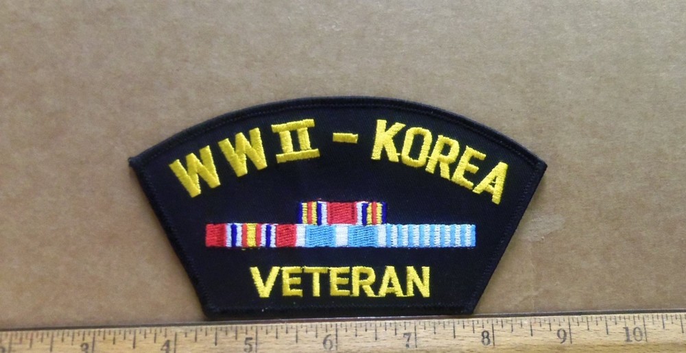 World War II - Korea War Veteran Embroidered Patch