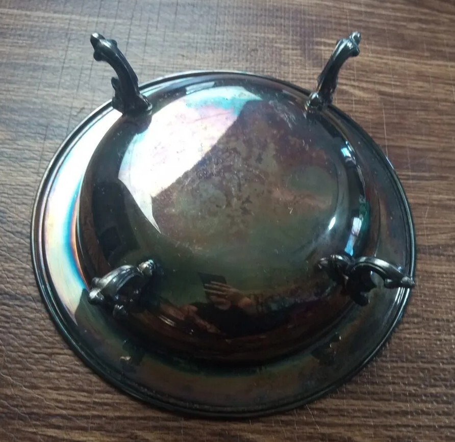 Silverplated 4 Footed Bowl With Lid