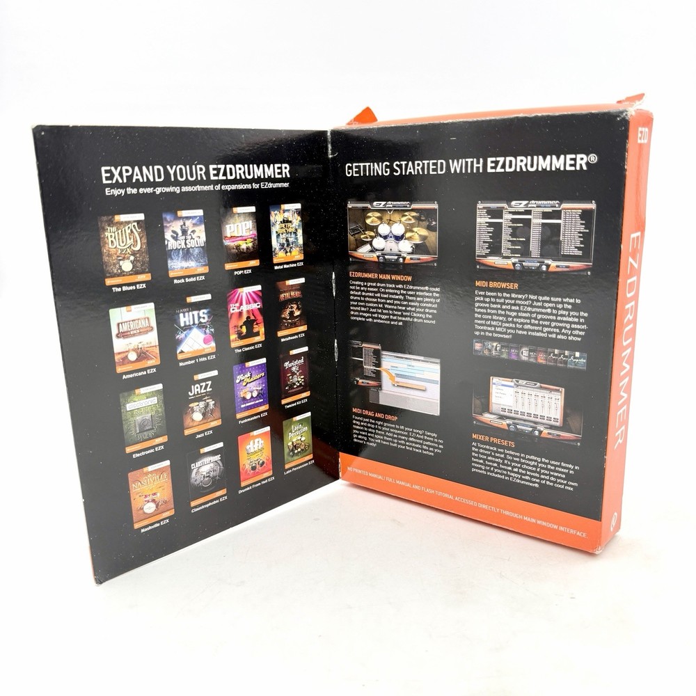 TOONTRACK EZ DRUMMER Multi Layer Drum Sampler DVD With Serial#