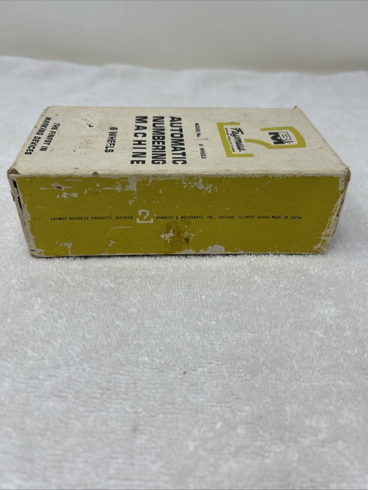 Faymus Automatic Numbering Machine Numerator Model 6 Wheels UNTESTED‼️