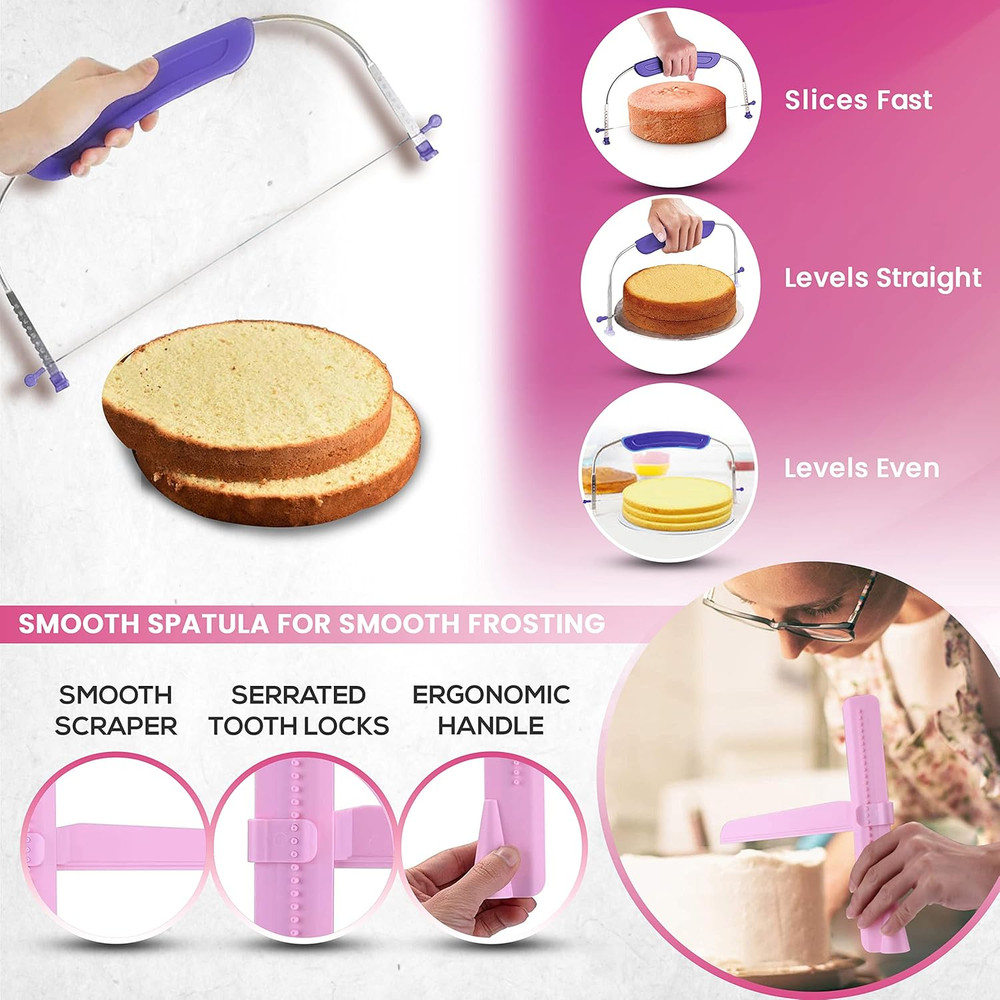 74Pcs Piping Tips Set and 200Pcs Cake Decorating Kit