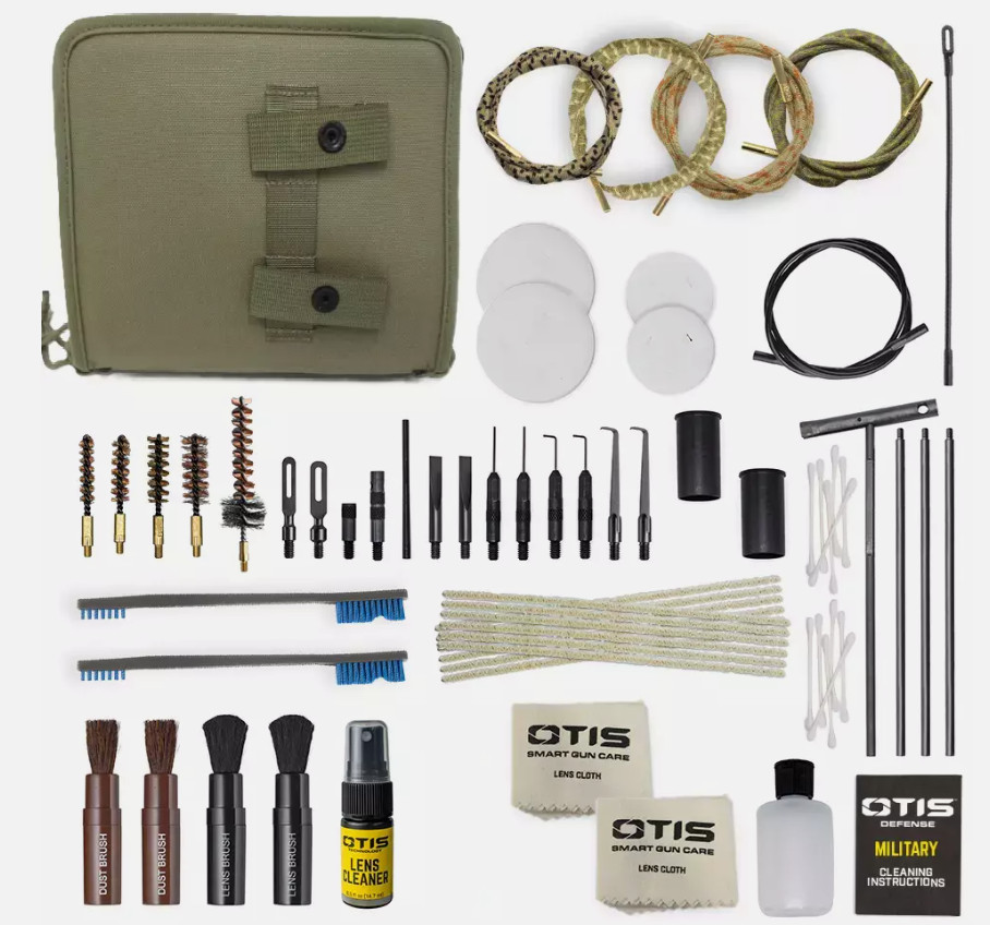 NEW OTIS LARGE MILITARY GUN CLEANING KIT MULTI-CALIBER 5.56 7.62 9mm .45 T-MOD ®