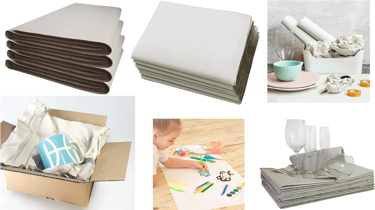 100 Sheets Packing Paper for Moving, Newsprint Paper for Packing Wrapping