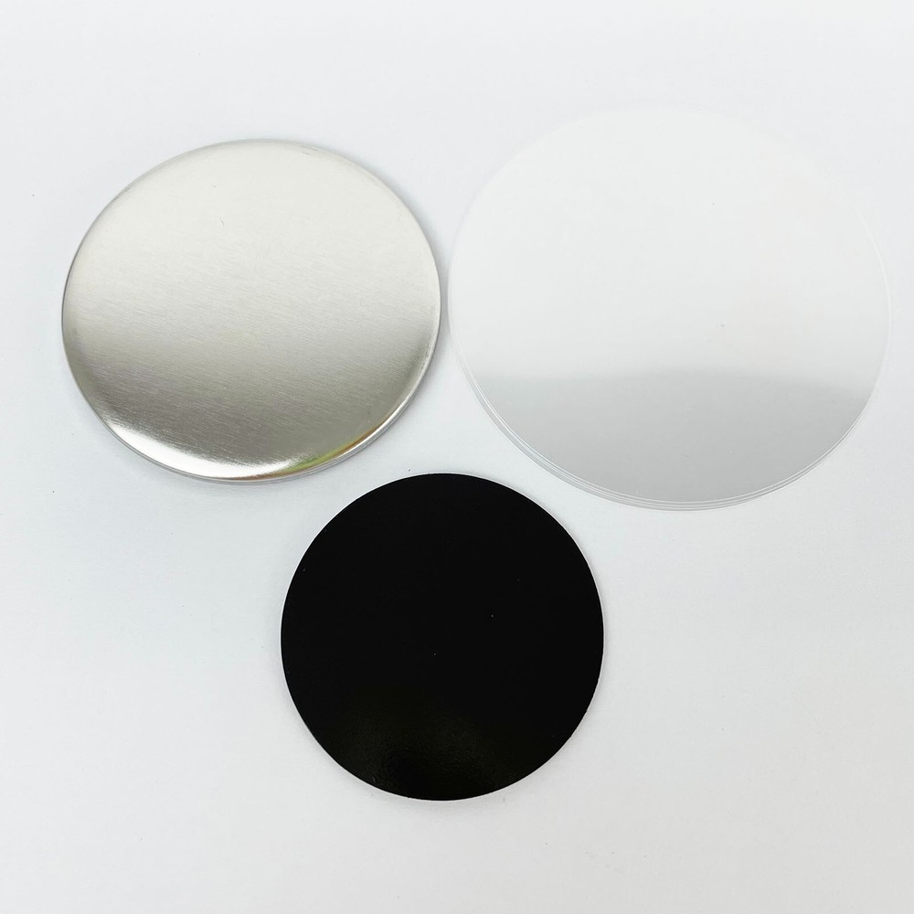 Badge Buckle 58mm Rubber Magnetic Button 100 Sets/Pack Crafting Tools