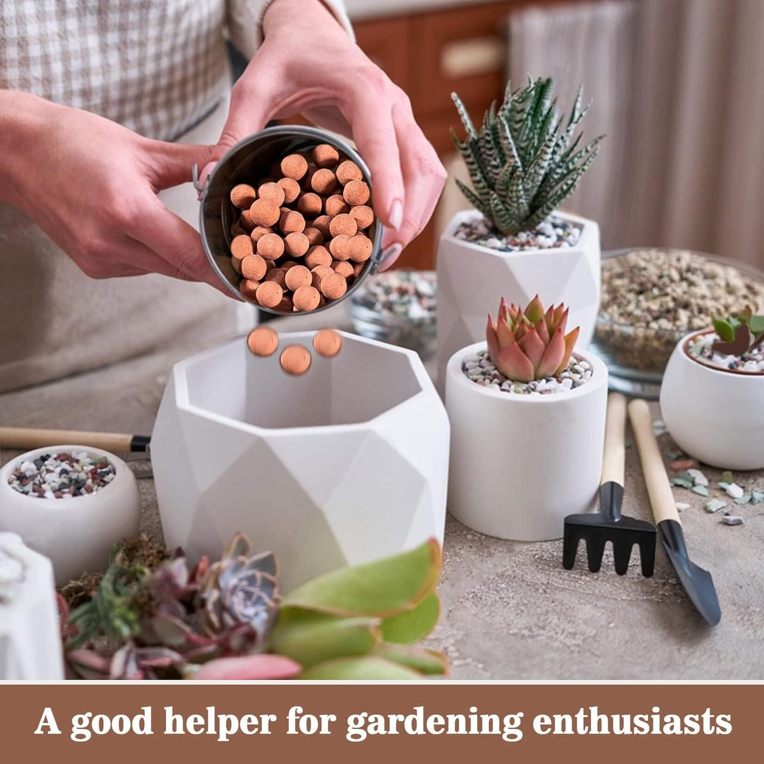 Clay Pebbles for Plants Pebbles Indoor Plants Natural Clay Drainage Decoration