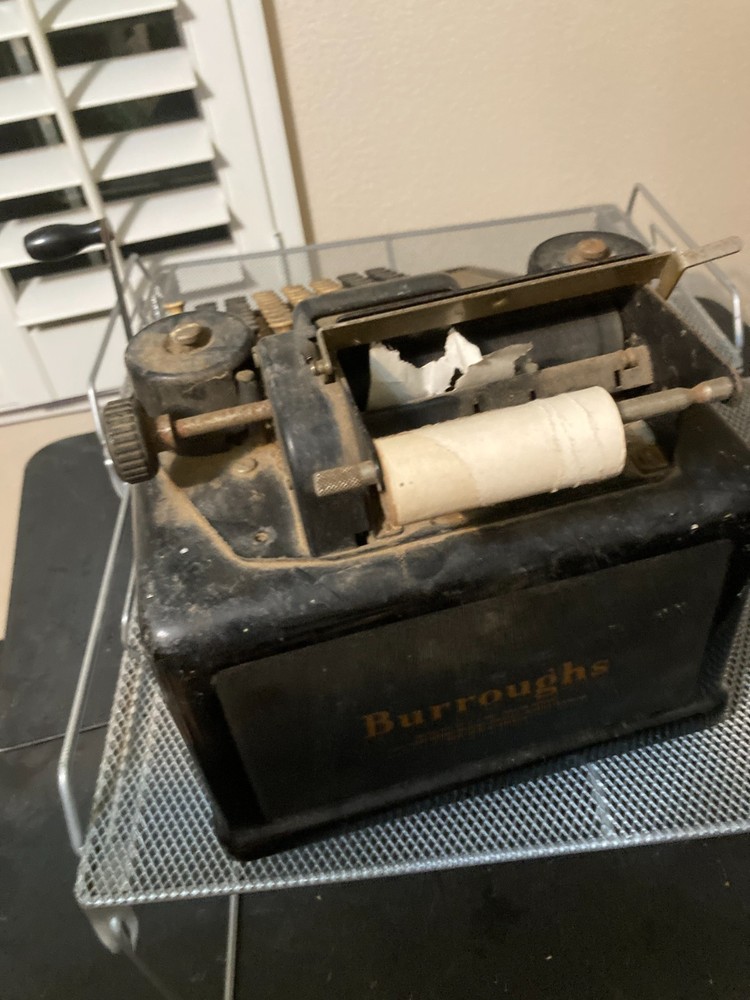 Antique Burroughs Adding Machine Calculator 1920s – Untested, As Is