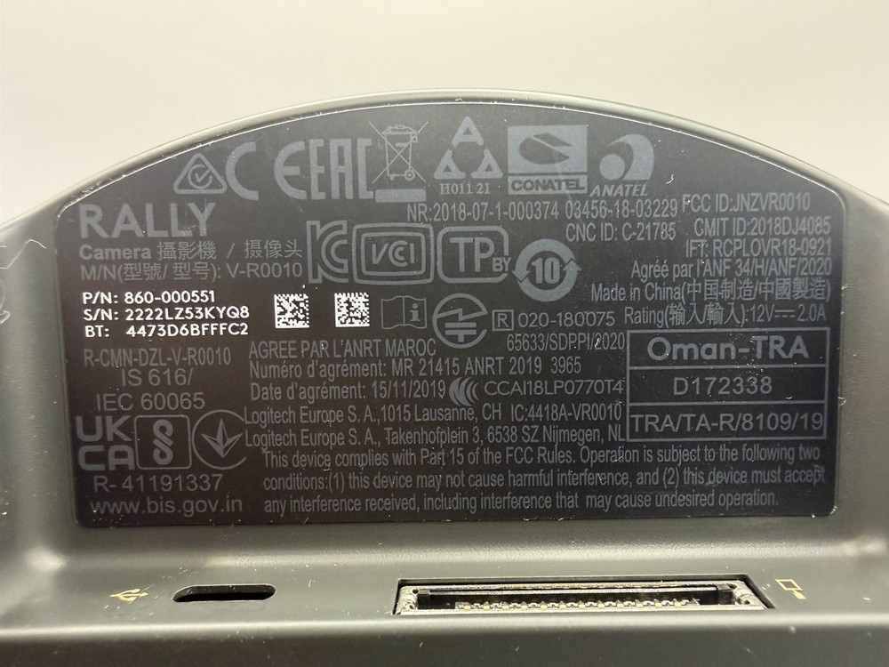 Logitech Rally V-R0010 Video Conferencing Camera With Bracket Tested!