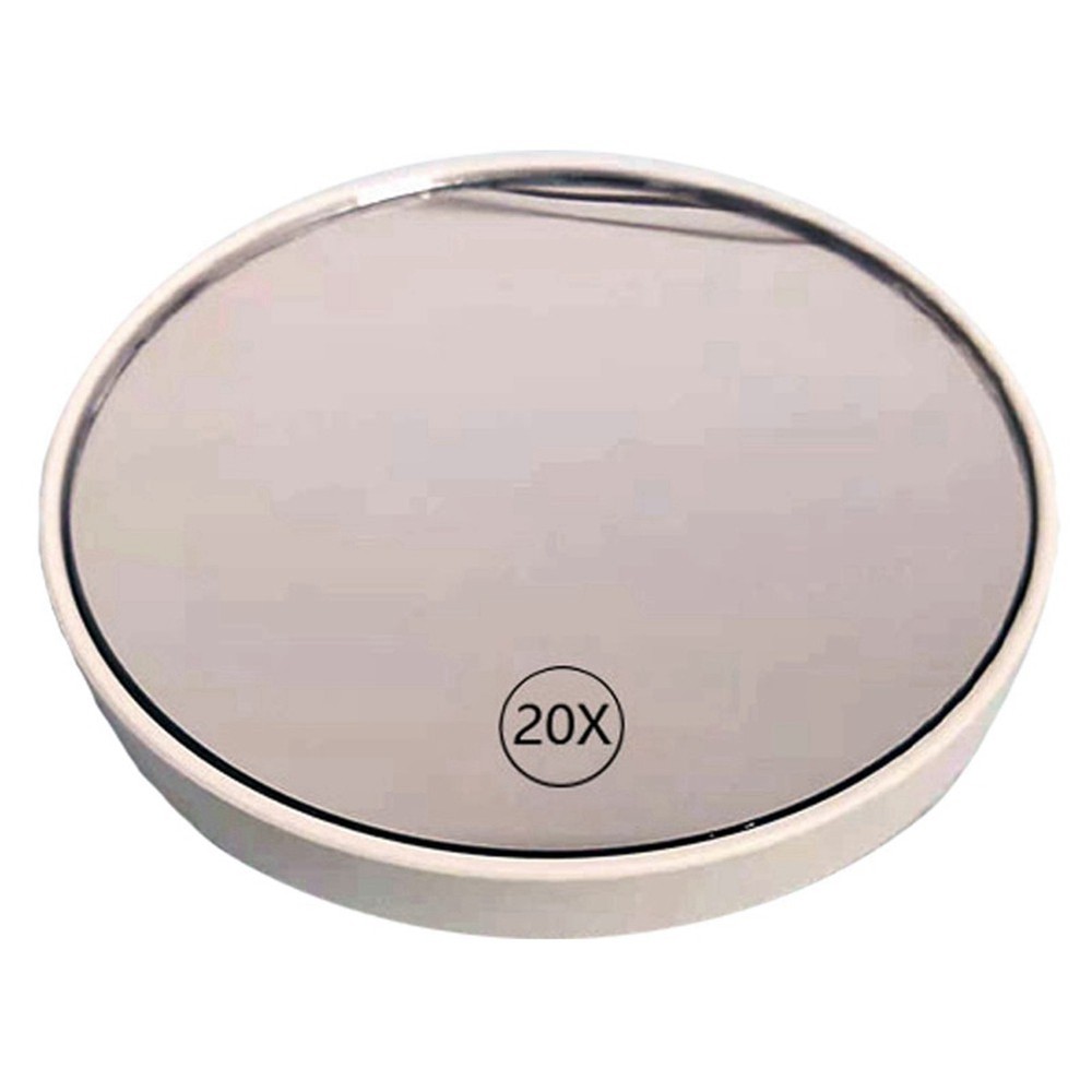 Magnifying Makeup  Suction Cup Vanity  with Handle ,White U8G33178