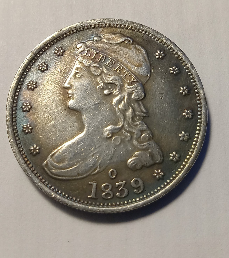 USA 1839-O Reverse Half Dollar Modern Restrike Coin.