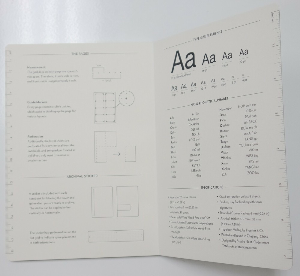 Totebook Thin Light Flexible Notebook 2 Pack Dot Grid w/ Some Perforated Sheets