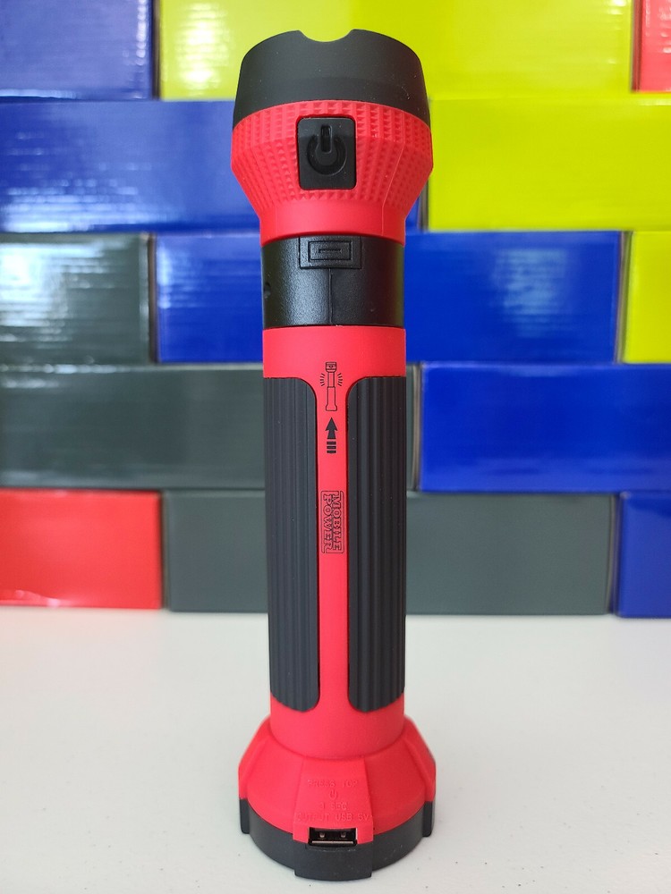 MobilePower LED Flashlight Charcoal Red Green Blue Work Light Hazzard Flashing