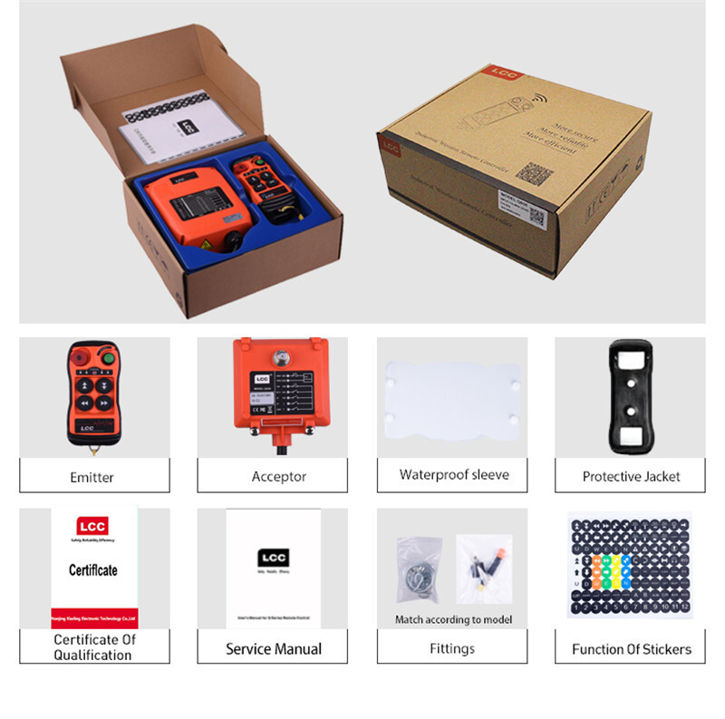 Crane Hoist Industrial Wireless Remote Controller 4 Keys Double Speed IP65