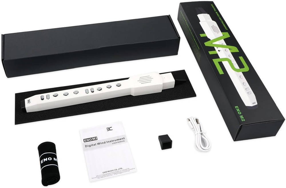 Digital Wind Instrument with 12 Tones, 3 Fingerings, Scales, Transpose Function,