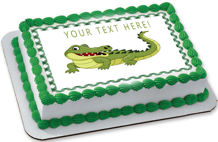 Crocodile - Edible Cake Topper or Cupcake Topper