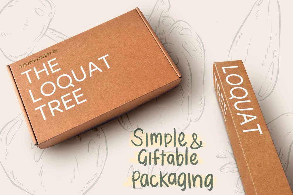 Lightweight Stainless Steel Flatware Set with Walnut (1 Set, Plain) 3