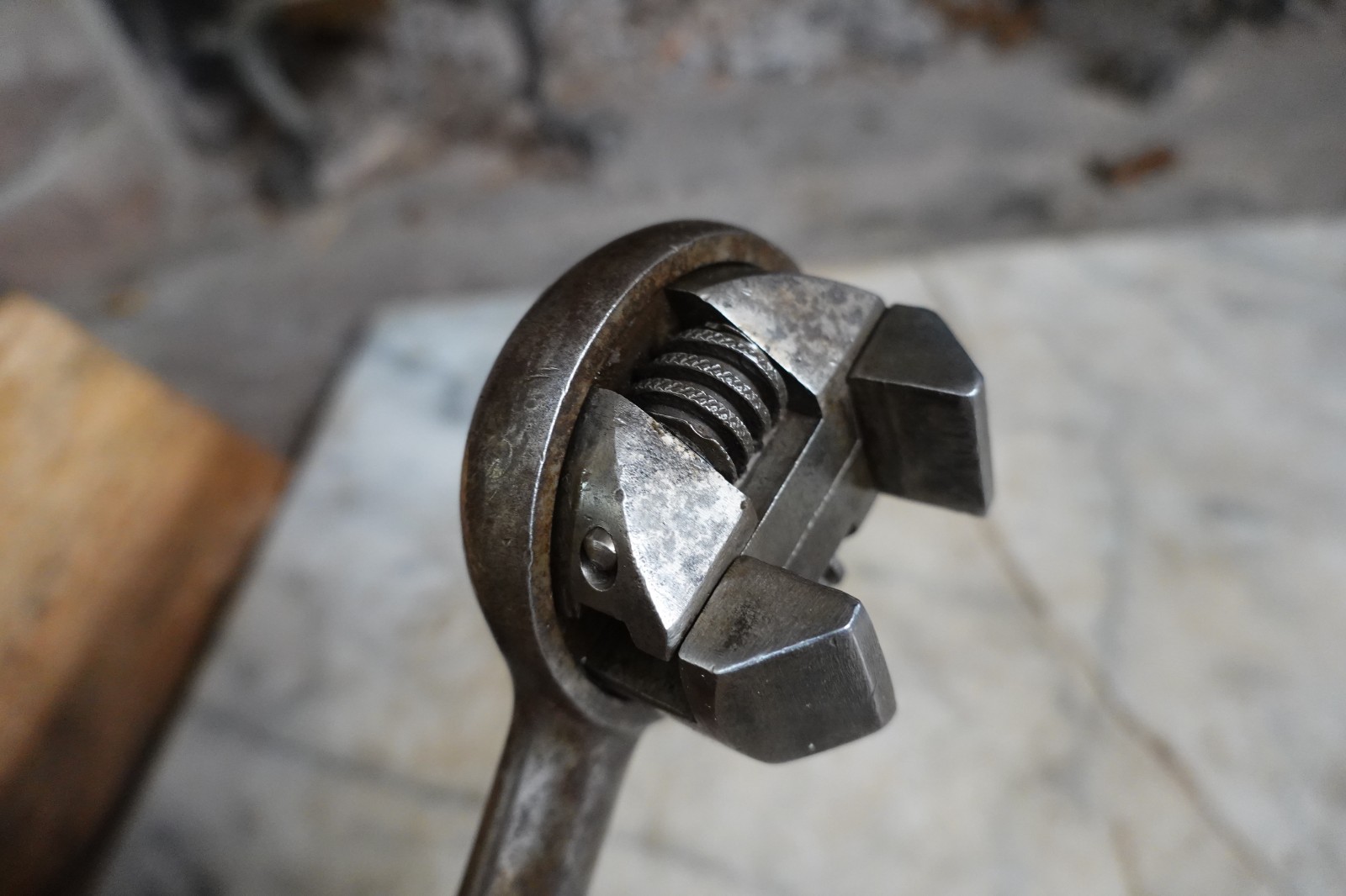 Antique "WIZARD" ADJUSTABLE RATCHET WRENCH PAT MAY 21 1907 Mechanic Railroad