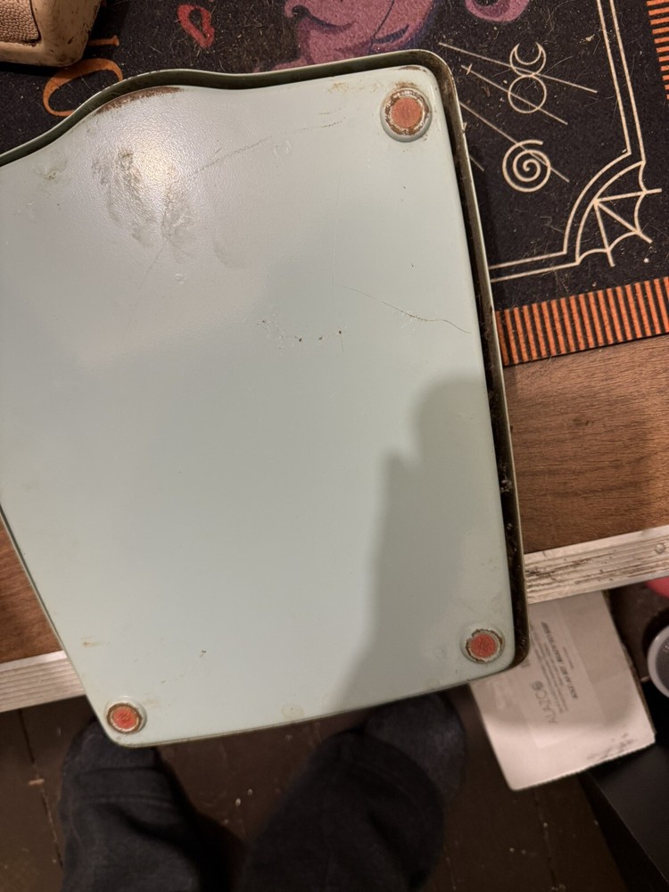 Vintage DETECTO Mid-Century Bubble Dial Light Blue Bathroom Scale Detecto