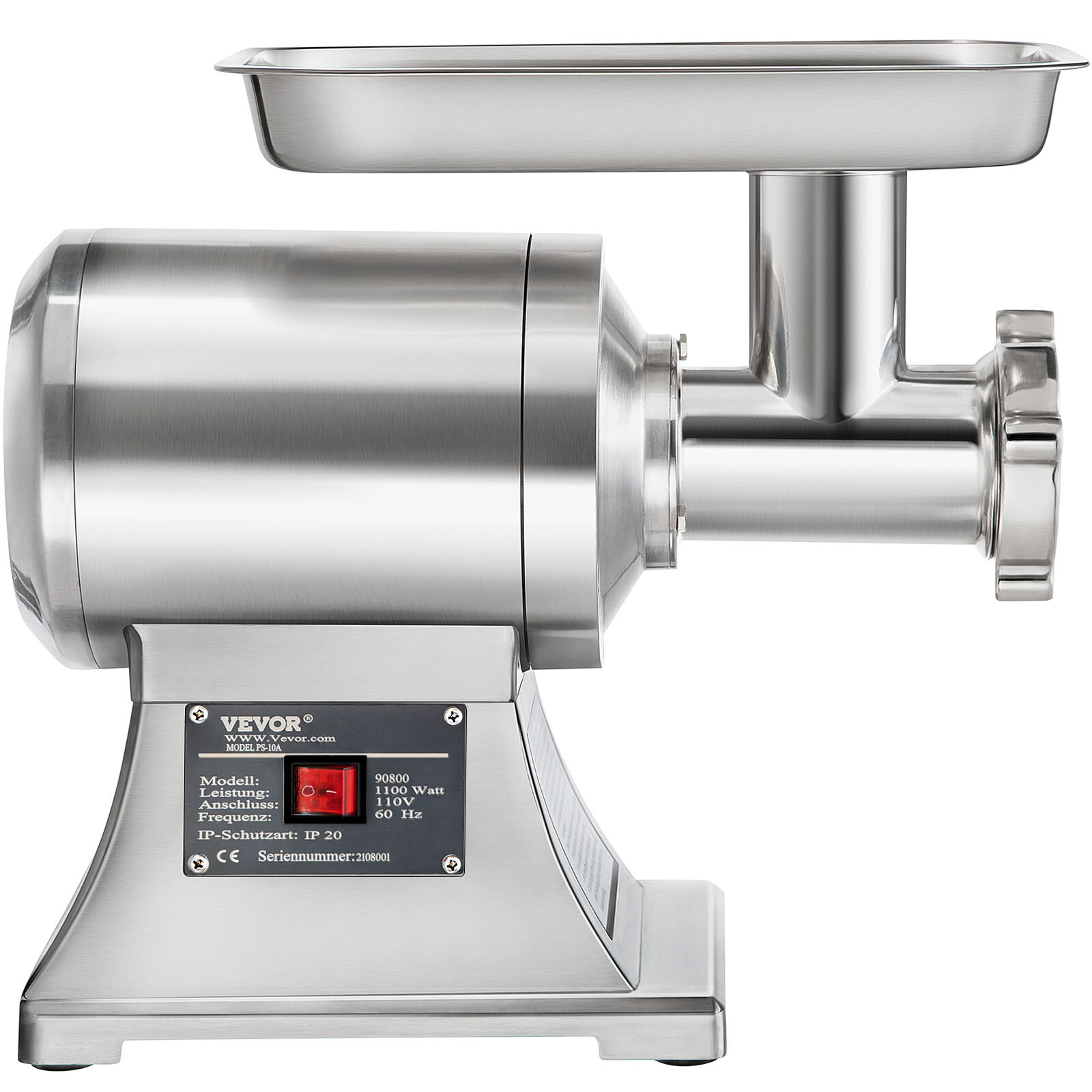 VEVOR 550lb/H Commercial Electric Meat Grinder 1.5HP Heavy Duty Sausage Stuffer
