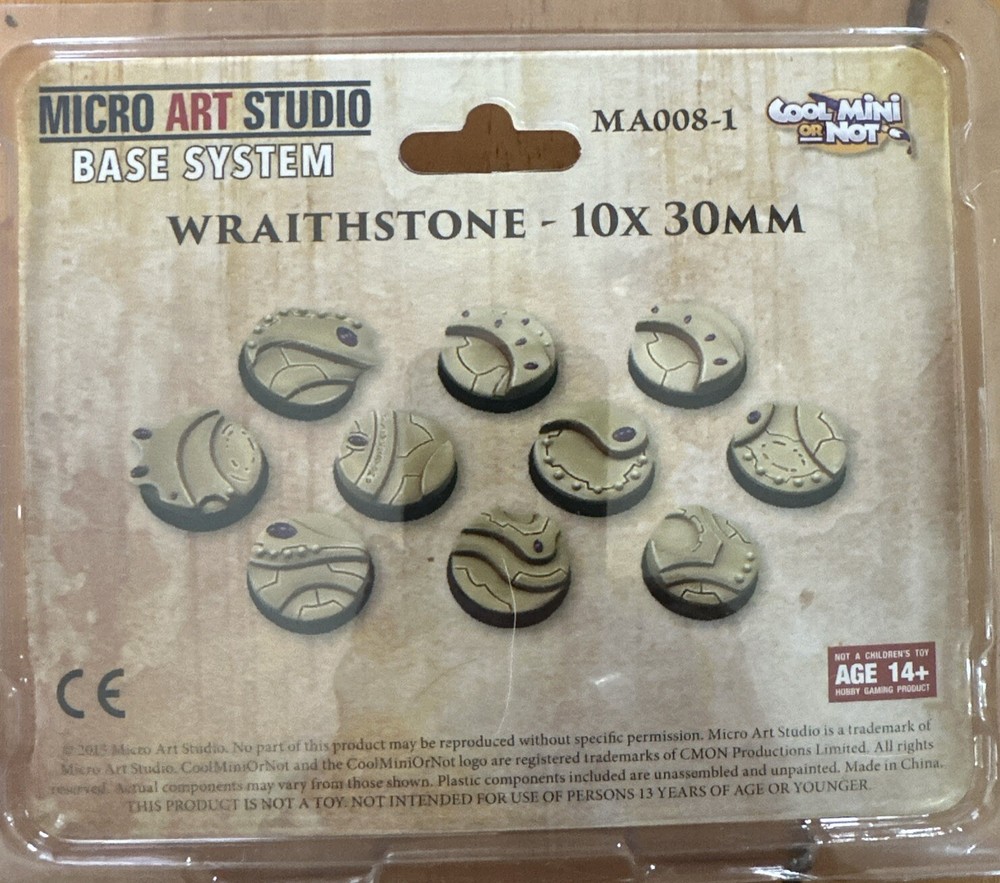 Micro Art Studio Bases: Wraithstone 10x30mm Unpainted D&D CMON